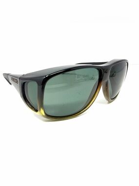 Cocoons Aviator XL Caramel Two Tone Polarized Grey Fitover Sunglasses Flex2Fit